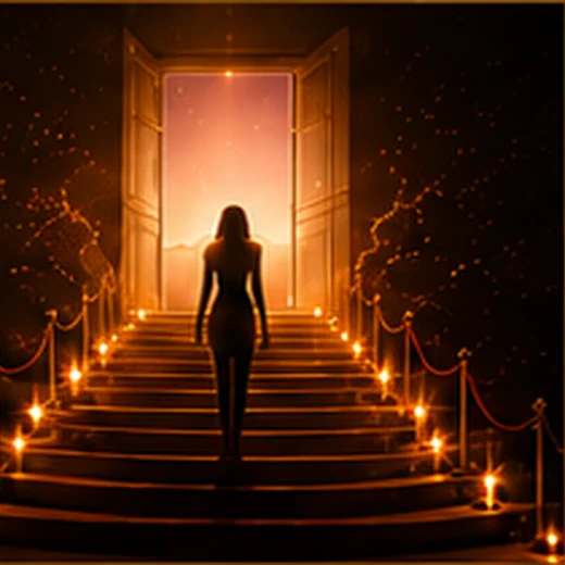 Escalera iluminada simbolizando futuras oportunidades